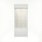 Vitrina 80x40 Ranurado CB Blanco