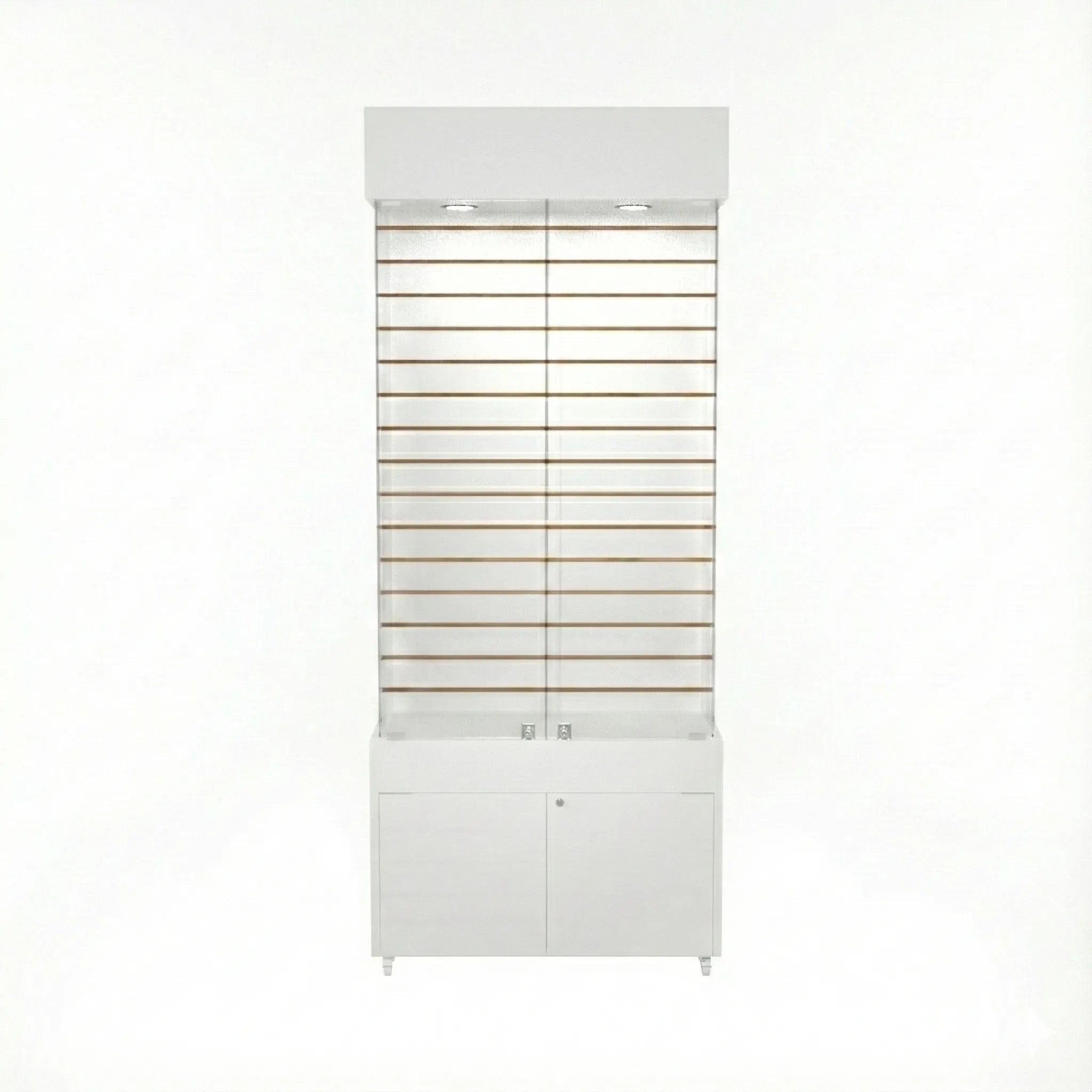 Vitrina 80x40 Ranurado CB Blanco