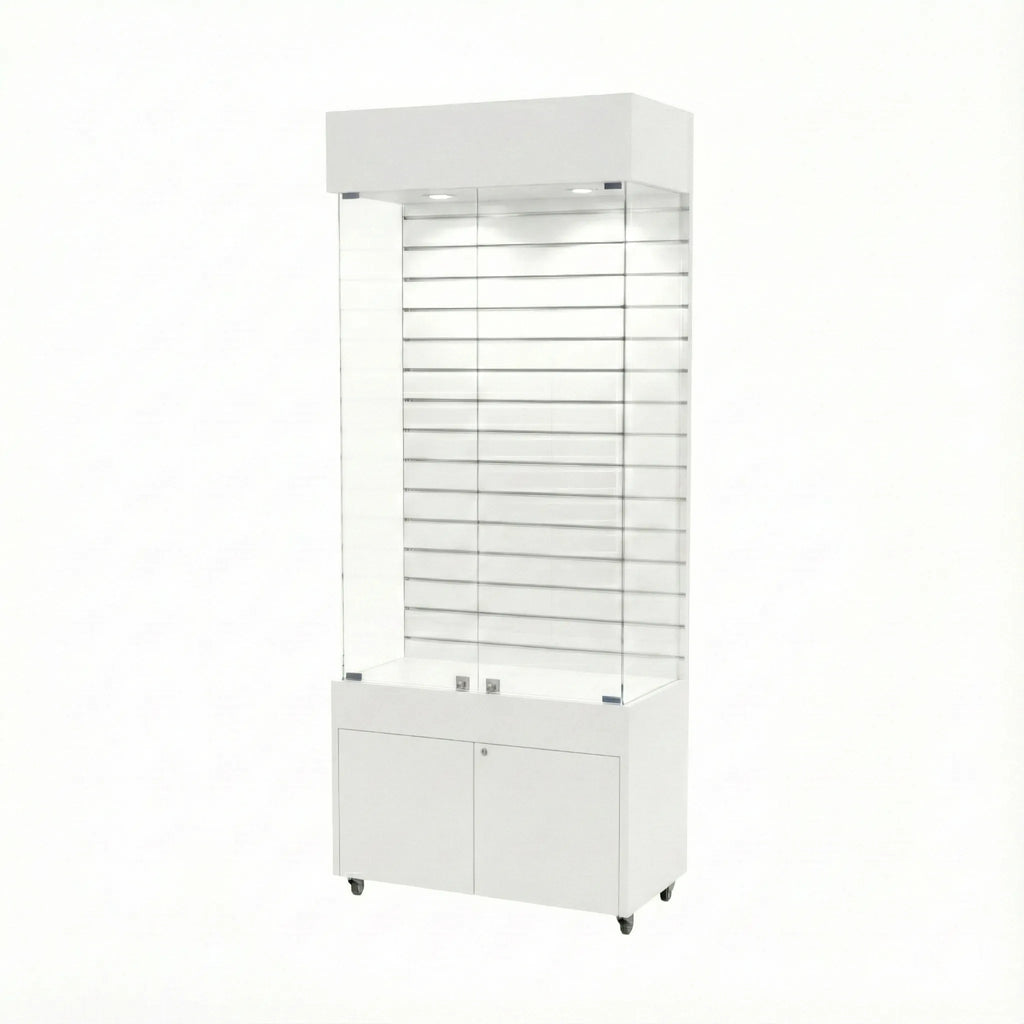Vitrina 80x40 Ranurado CB Blanco