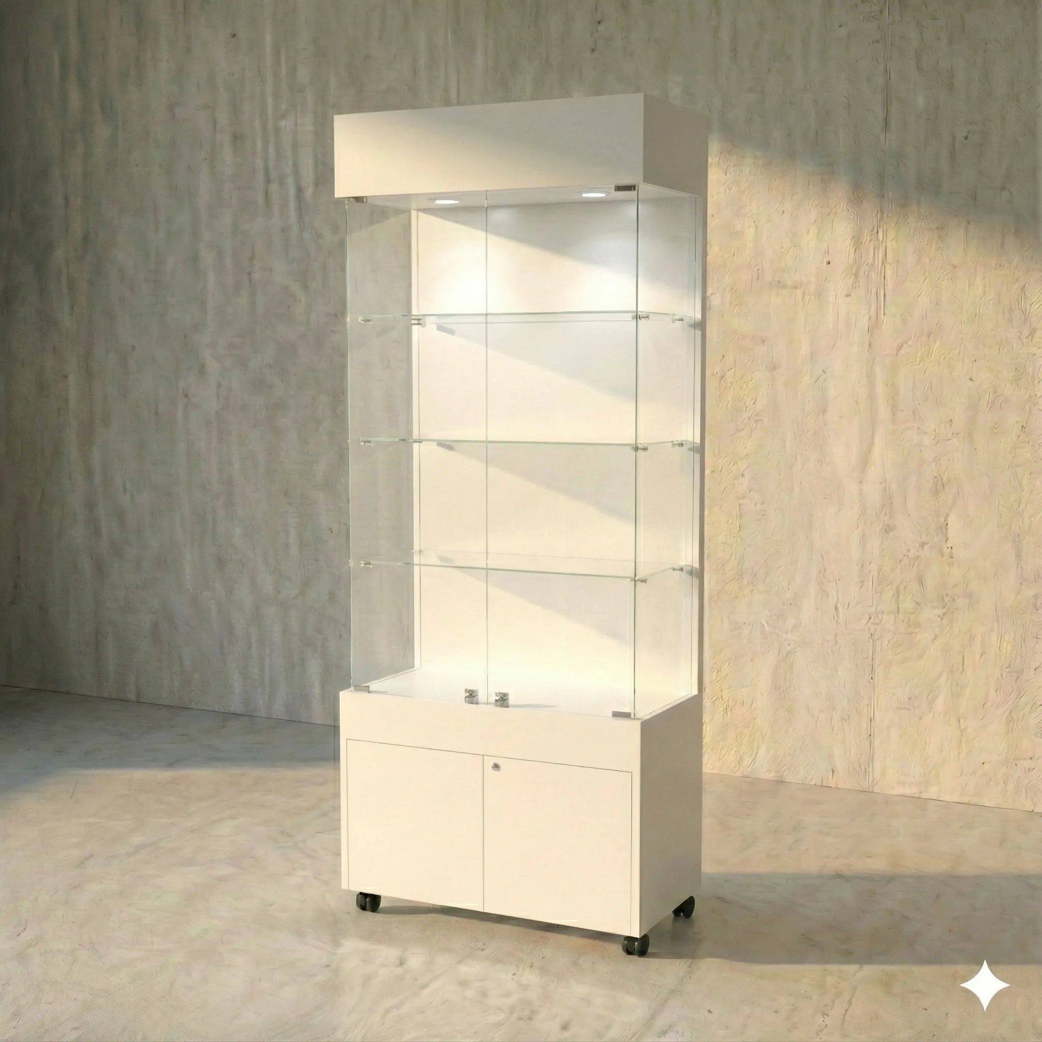 Vitrina 80x40 Liso CB Blanco