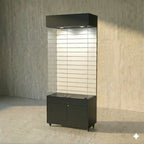 Vitrina 80x40 Ranurado CB Negro