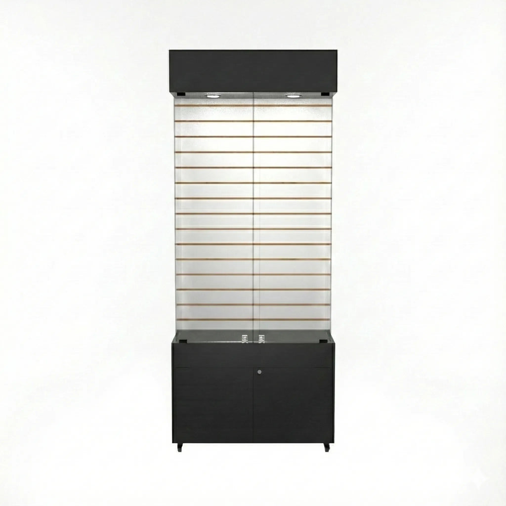 Vitrina 80x40 Ranurado CB Negro