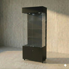 Vitrina 80x40 Liso CB Negro