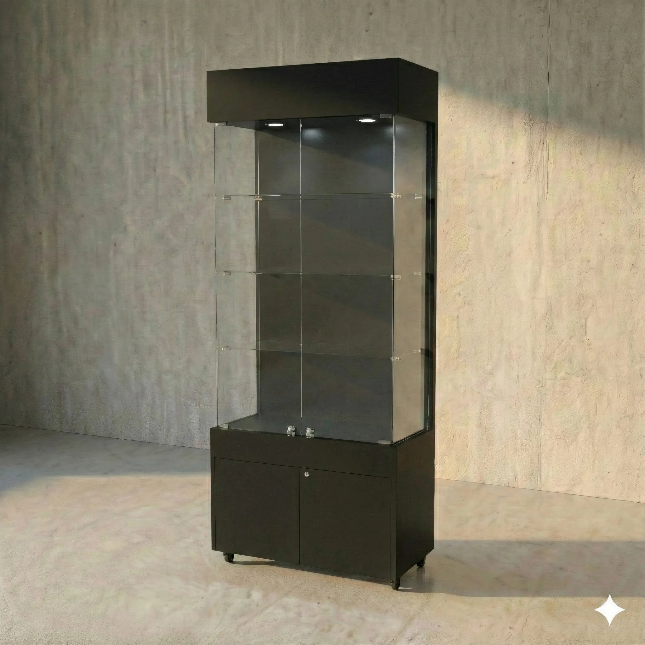 Vitrina 80x40 Liso CB Negro