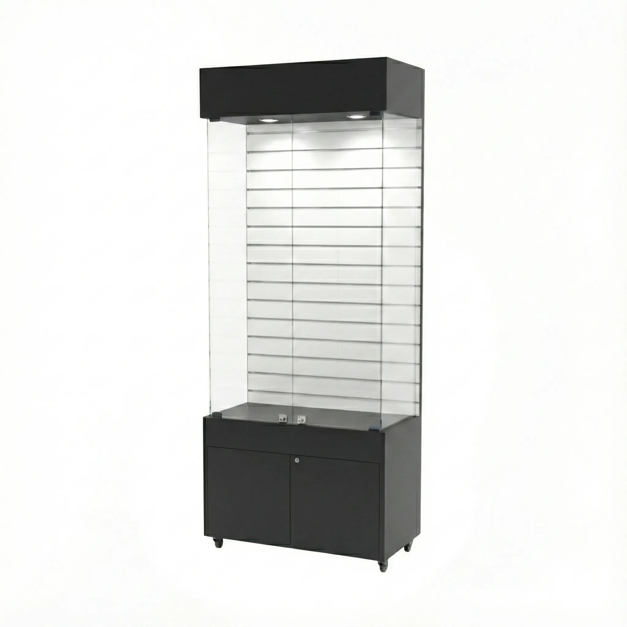 Vitrina 80x40 Ranurado CB Negro