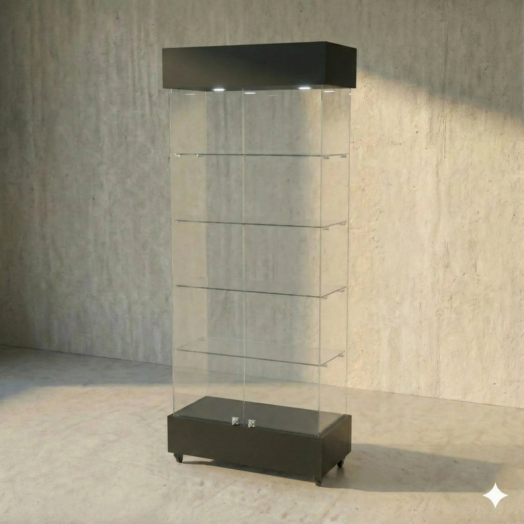 Vitrina Panorámica 80x40 Negro