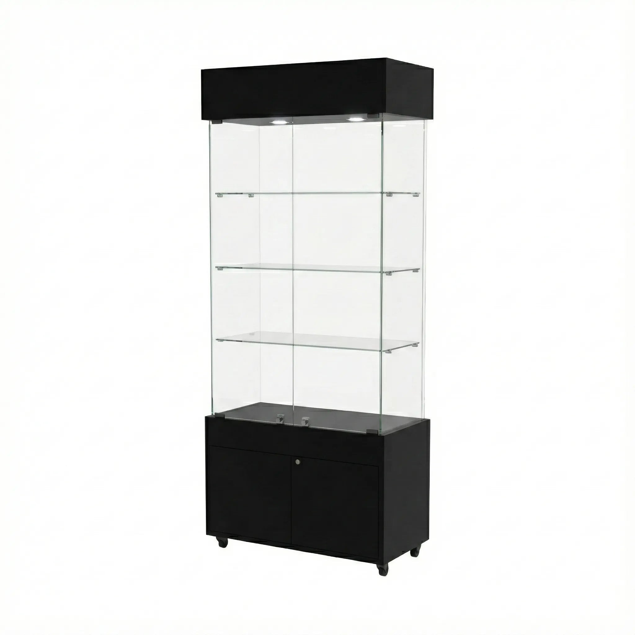 Vitrina Panorámica Para Exhibición Con Bodega 80x40x196cm