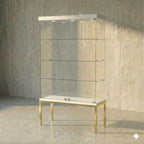 Vitrina Panorámica Para Exhibición Con Base Metal 100x40x180