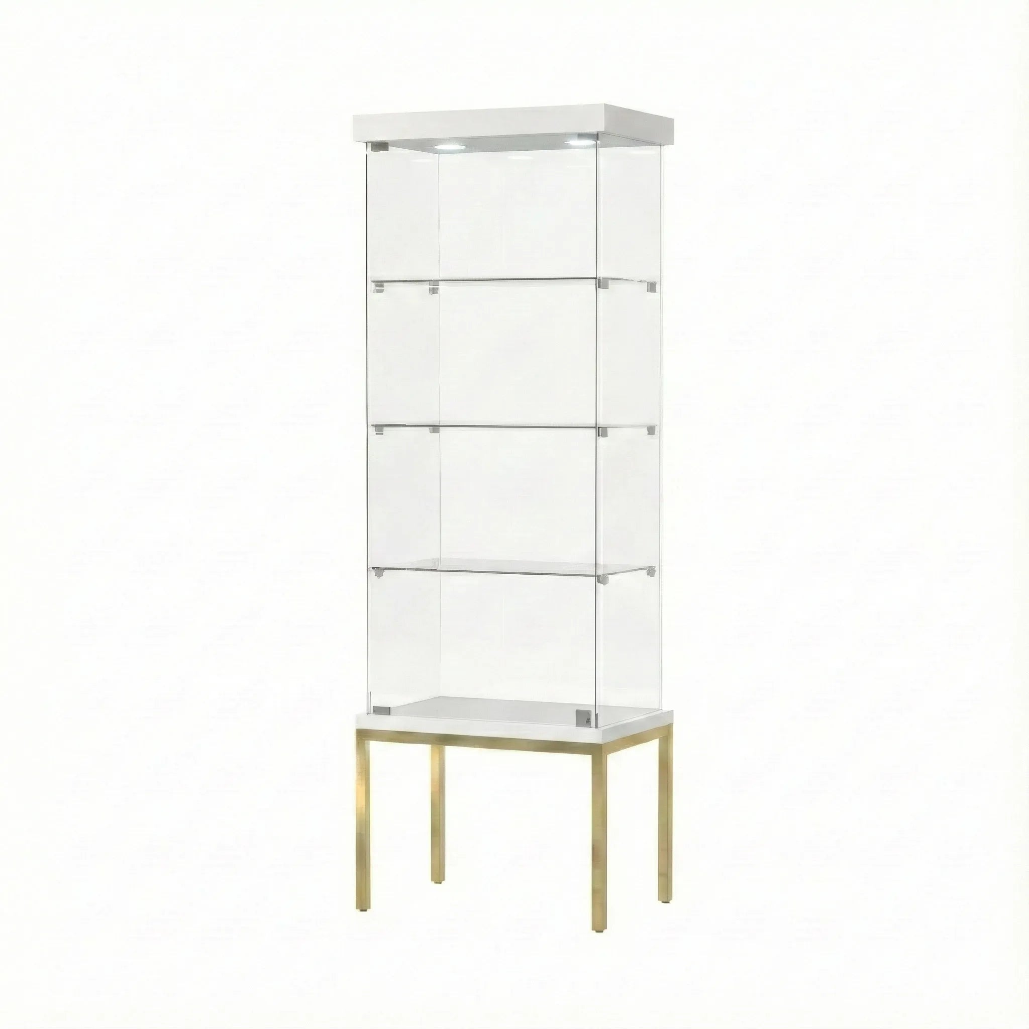 Vitrina Panorámica Para Exhibición Con Base Metal 60x40x180