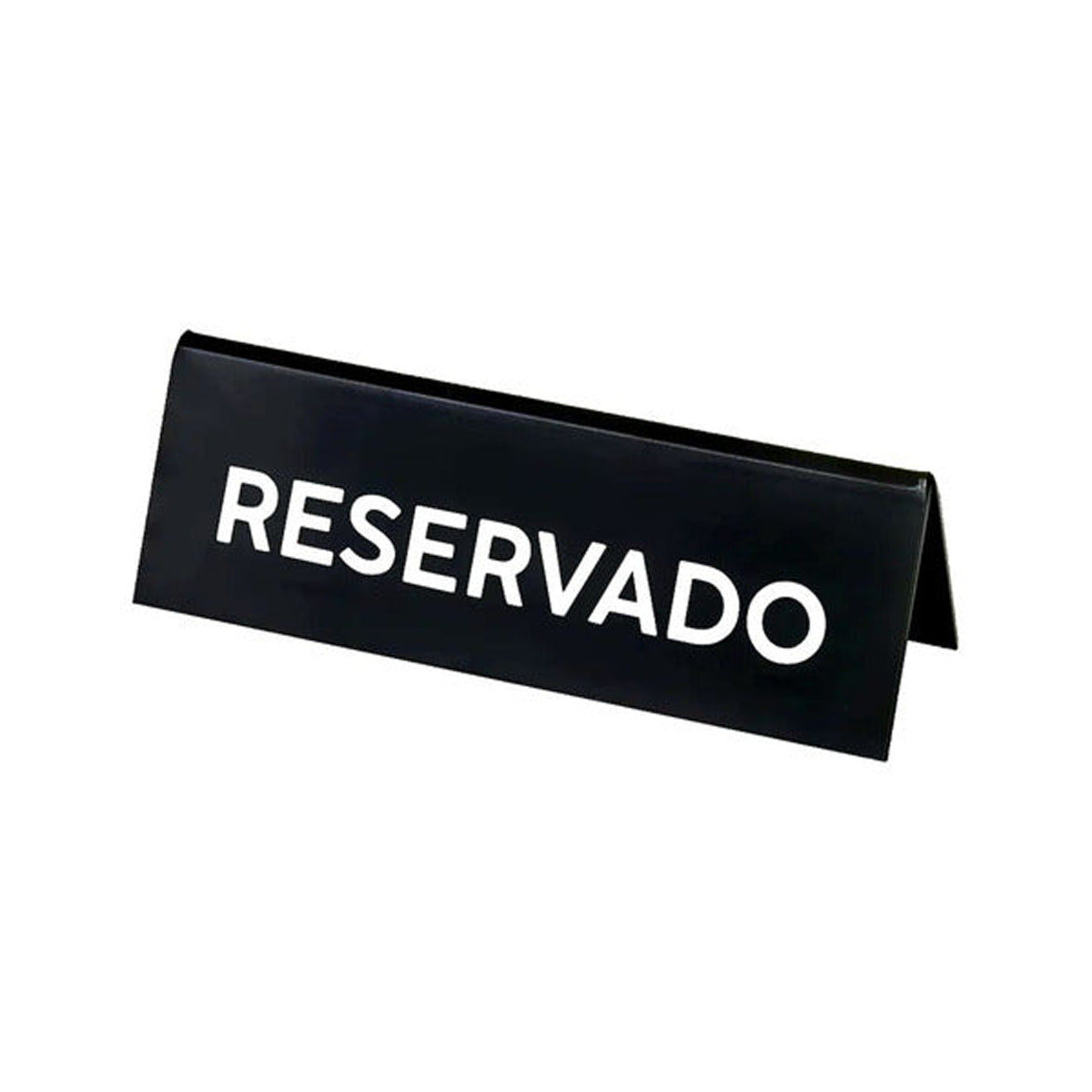 Pack 2 Cartel De Mesa Acrílico Negro Con Letras Blancas 20x8 Negro