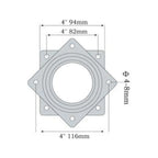 Base Giratoria Rodamiento De Bolas 9,4 cm Gris