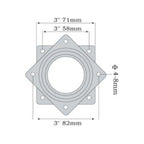 Base Giratoria Rodamiento De Bolas 7,1 cm Gris