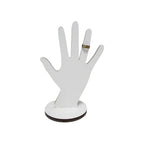 Exhibidor En Forma De Mano Para Anillos Blanco