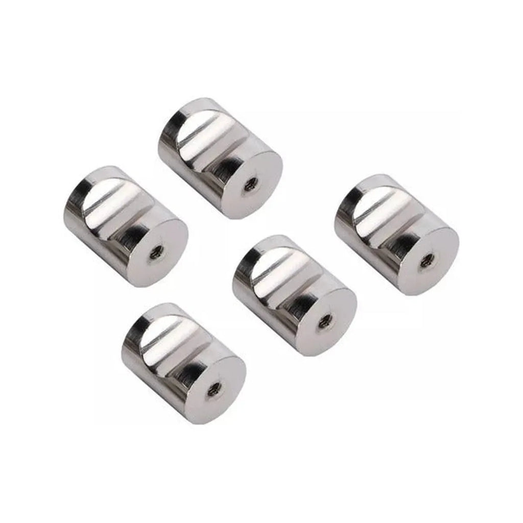 Pack 6 Tirador Perilla Balin + Tornillo Plateado Lisa