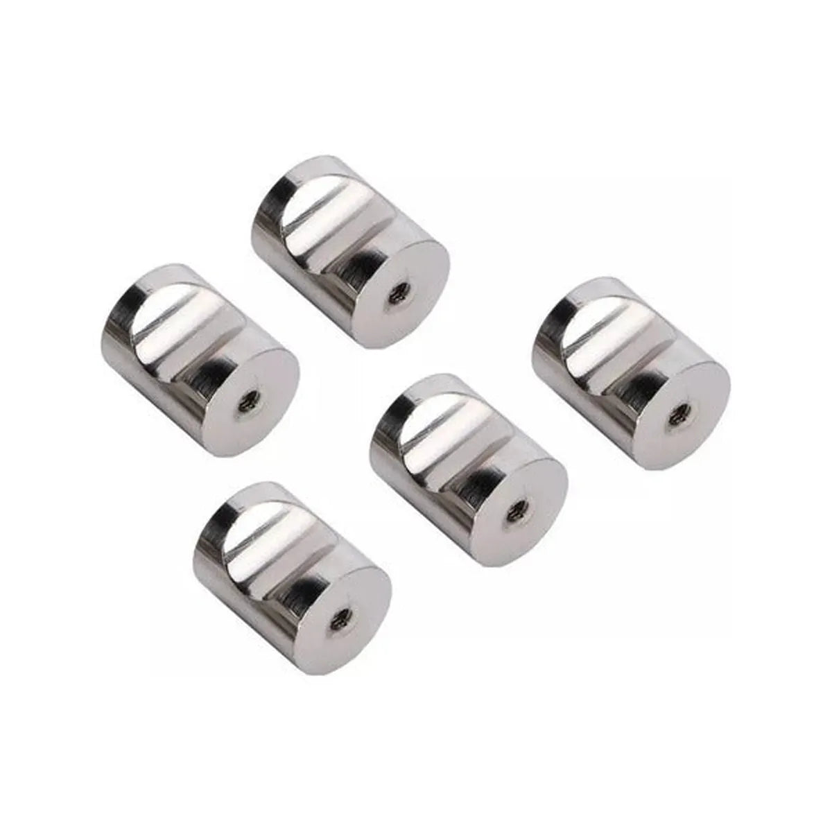 Pack 6 Tirador Perilla Balin + Tornillo Plateado Lisa