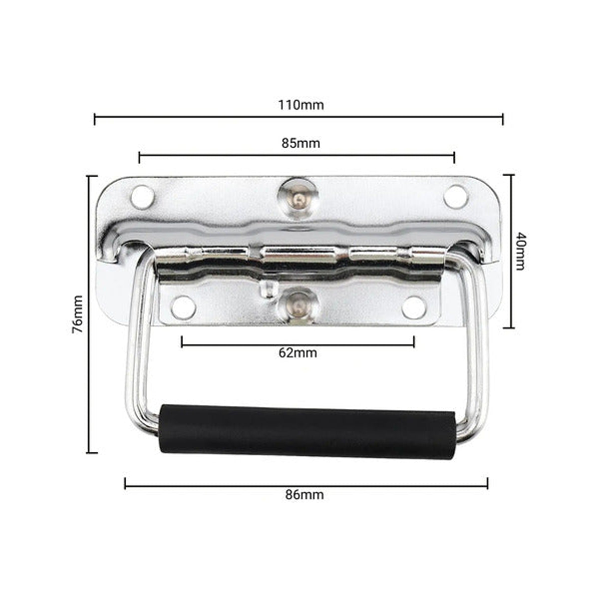 Tirador Manilla Metálica Plegable 110mm