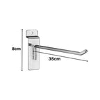 Ganchos Para Panel Ranurado De 35cm, 40 Unidades Cromo