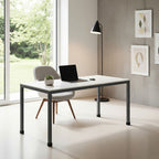 Escritorio Mesa Trabajo Con Base Metálica 180x80x74cm Blanco