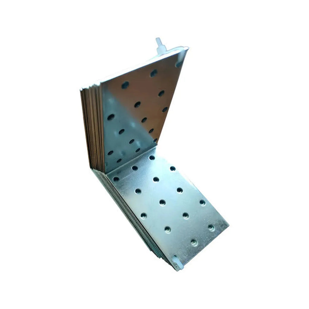 Pack 12 Escuadras Soporte Esquinero Muebles 80x80x60x2mm Plateado