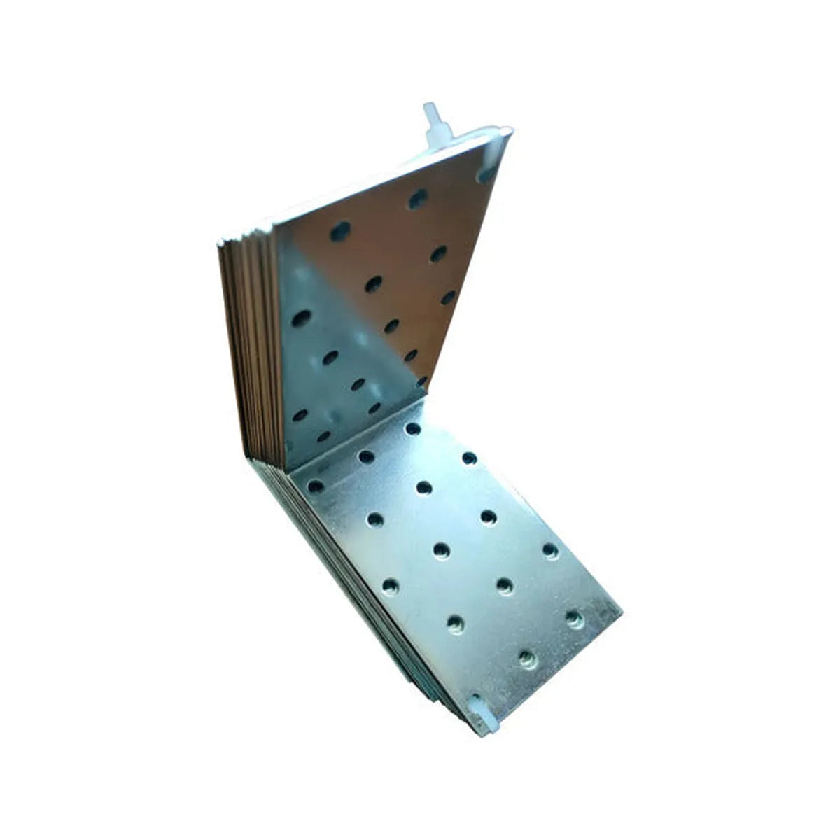 Pack 12 Escuadras Soporte Esquinero Muebles 80x80x60x2mm Plateado