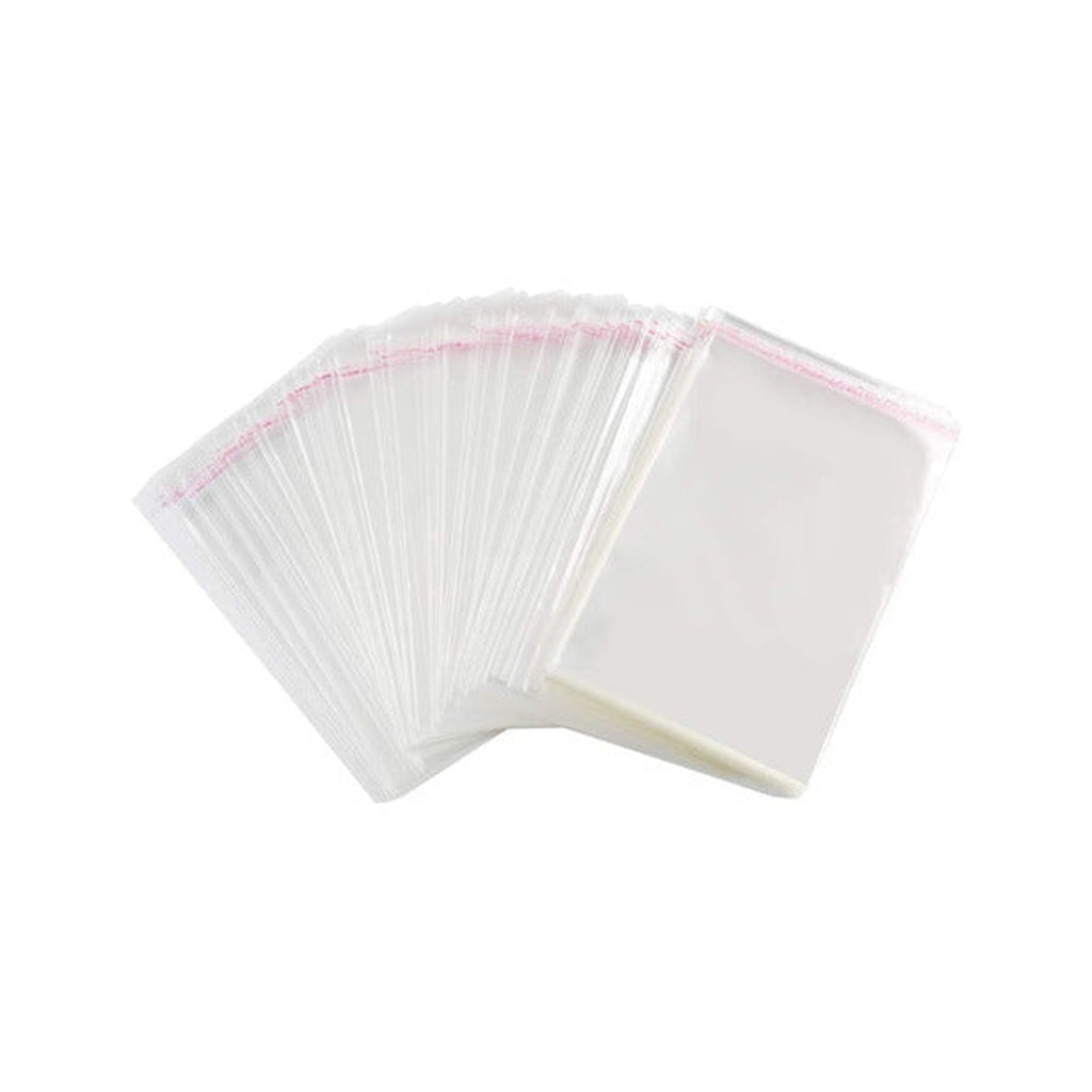 Bolsa Celofán Transparente Con Adhesivo 4x20cm Blanco, 100 Unidades