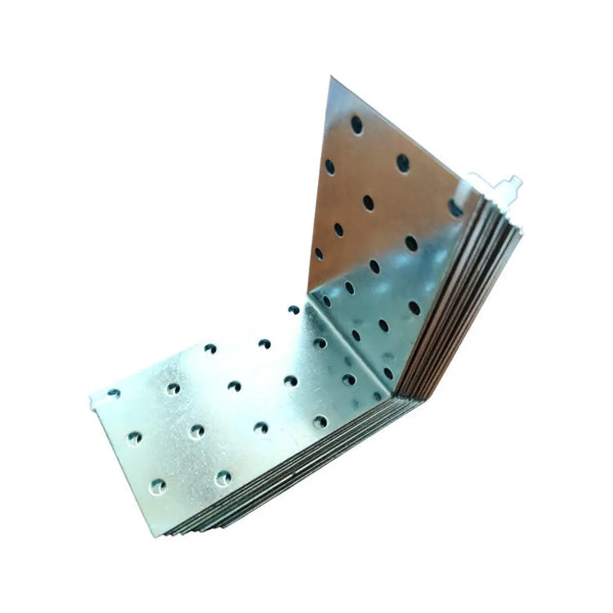 Pack 12 Escuadras Soporte Esquinero Muebles 100x100x60x2mm Plateado