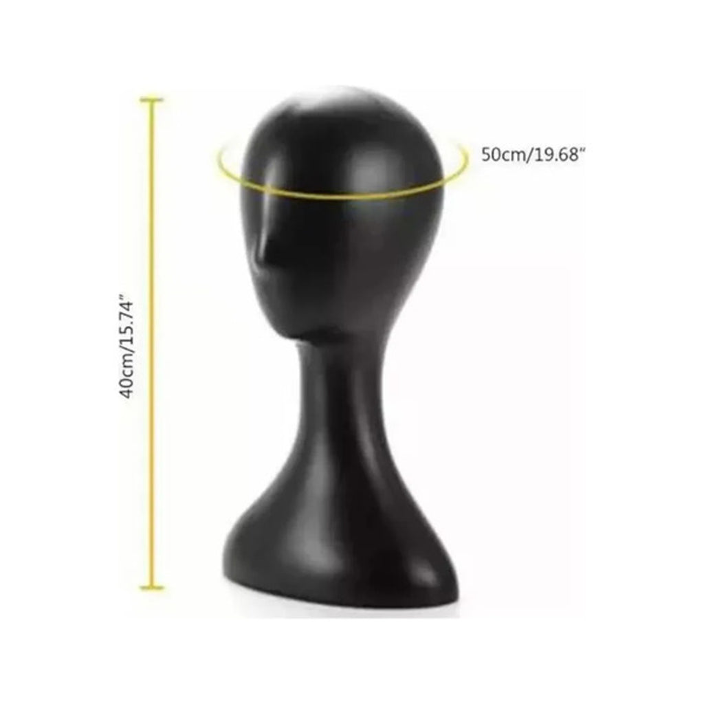Cabeza Maniquí para Pelucas Sombreros Pack 3, Negro-Blanco-Beige