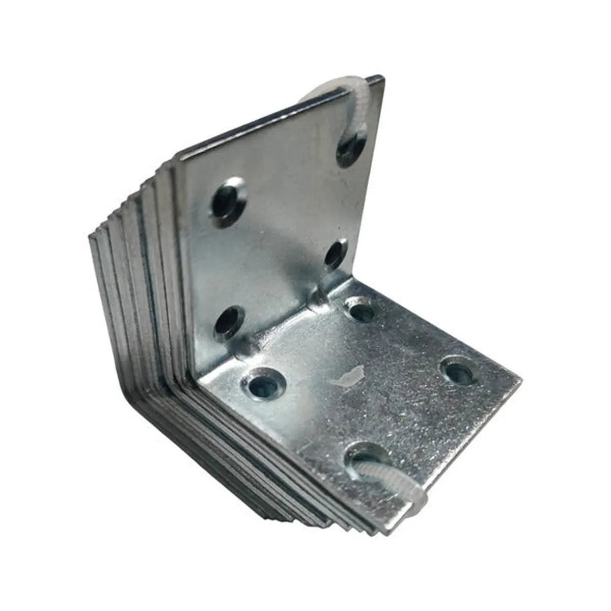 Pack 12 Escuadras Soporte Esquinero Muebles 40x40x40x2mm Plateado