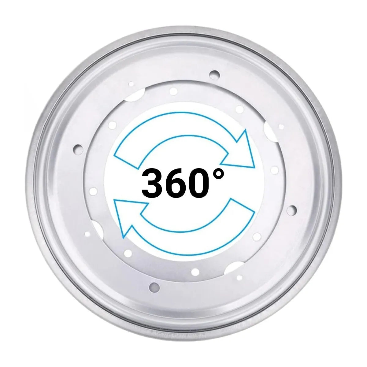 Base Giratoria Redonda Acero 23 cm Gris