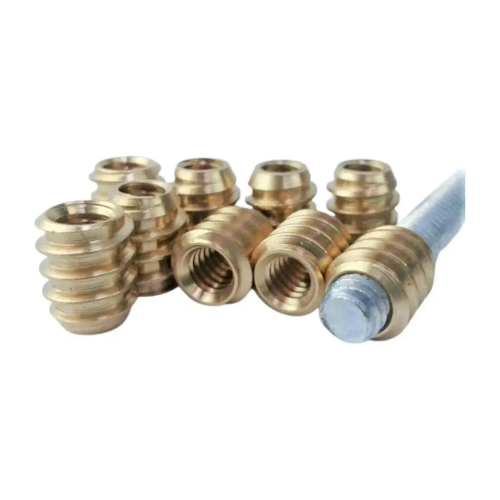 Insertos Enroscados Para Madera 3/8. 12 Unidades