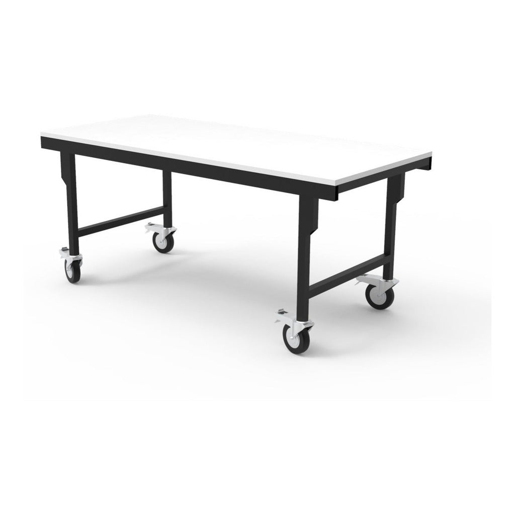 Mesón De Trabajo Reforzado Pro Con Ruedas 160x70cm