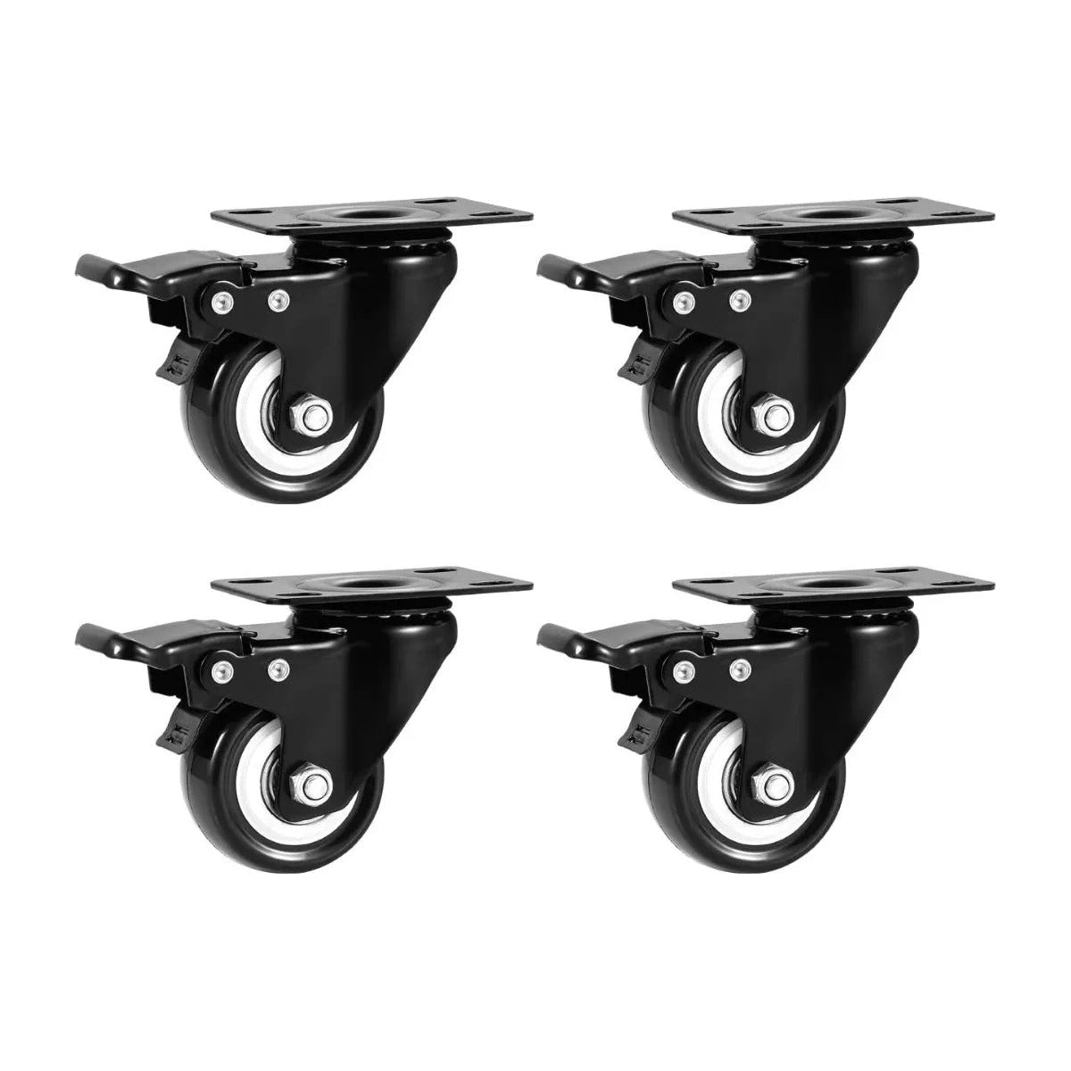 Ruedas Giratorias Con Freno 2pulg, Pack 4 Unidades