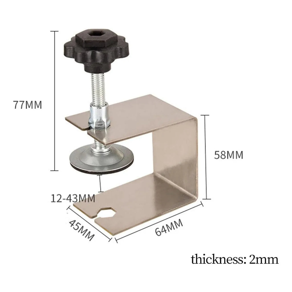 Pack 4 Abrazaderas Para Instalación Frontal De Cajón,  1mm