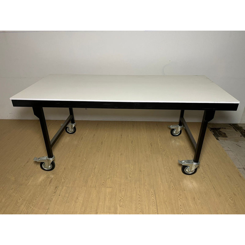 Mesón De Trabajo Reforzado Pro Con Ruedas 180x80cm