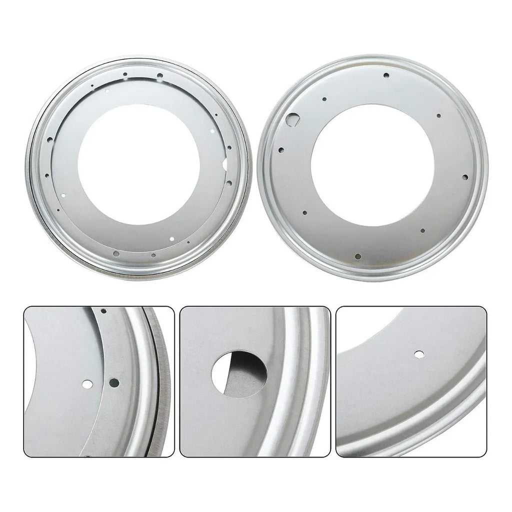 Base Giratoria Redonda Acero 23 cm Gris