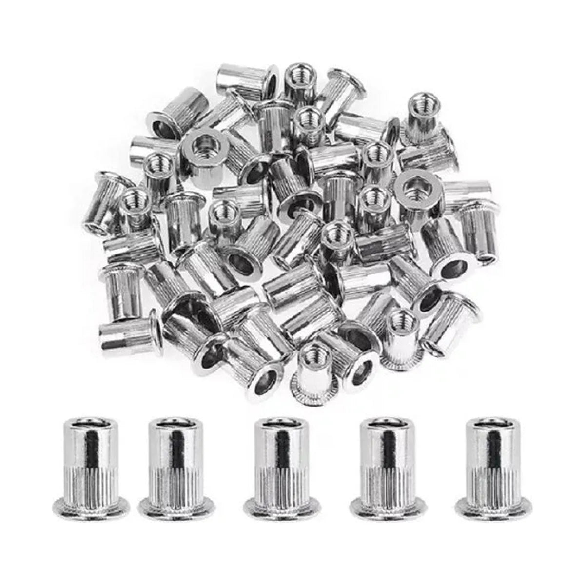 Pack 50 Tuercas Remachable M3 Cabeza Plana