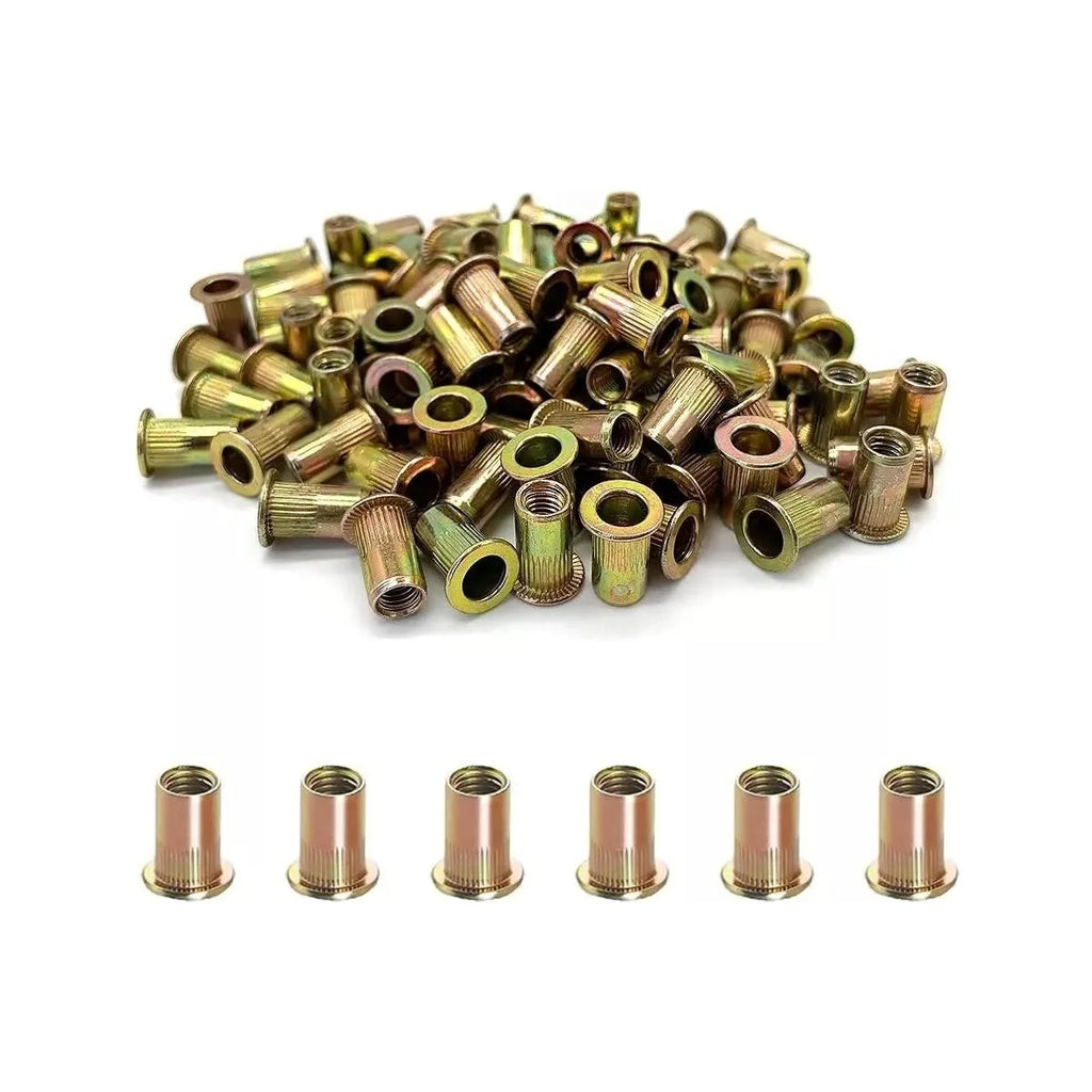 Pack 50 Tuercas Remachable M6 Cabeza Plana