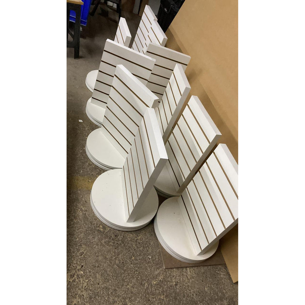 Exhibidor Giratorio De Panel Ranurado + 10 Ganchos De 10cm