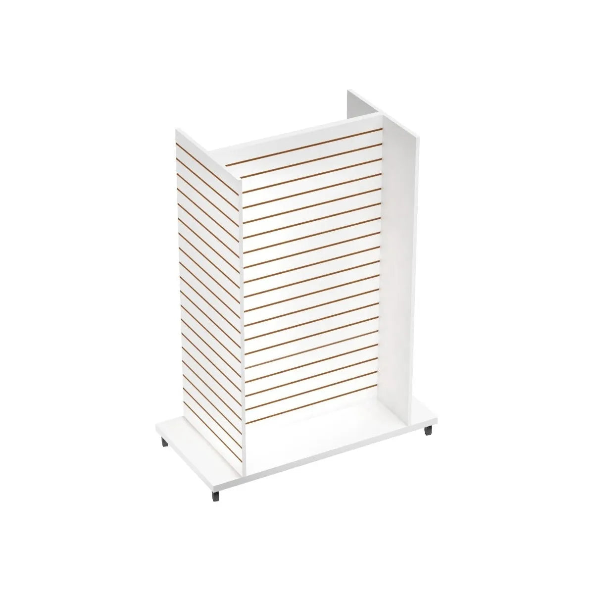 Exhibidor De 4 Caras Panel Ranurado En Forma De H