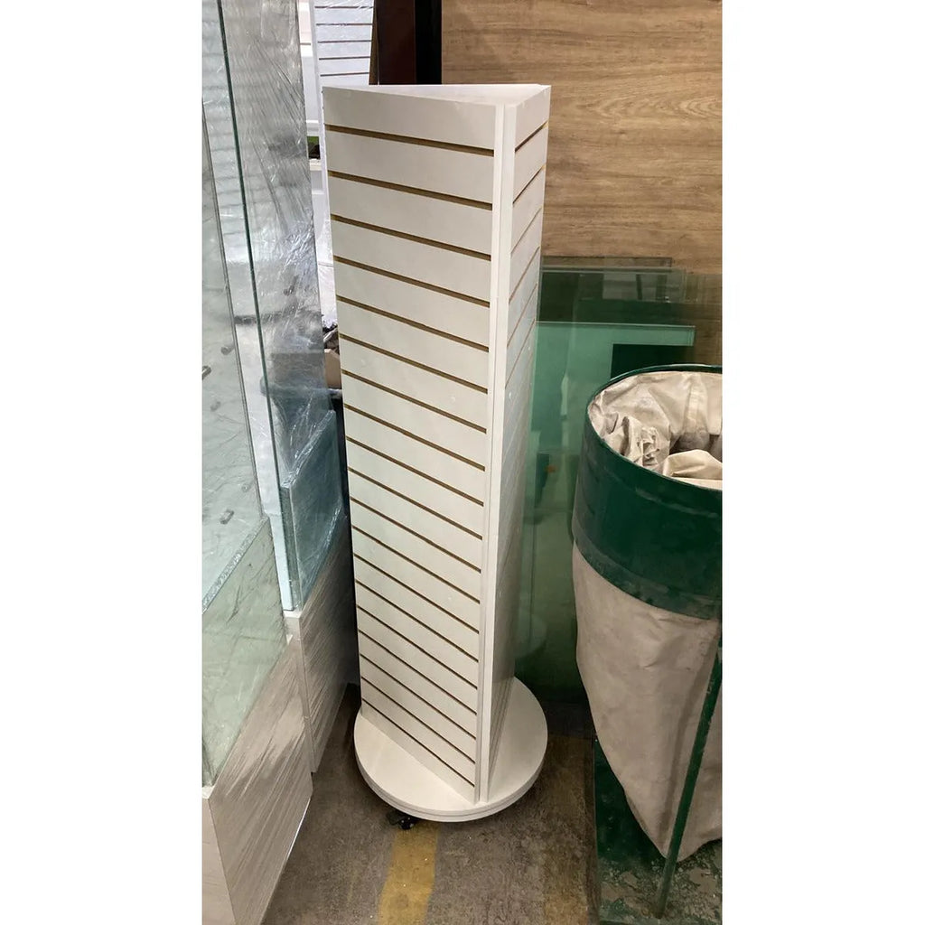 Exhibidor Giratorio De Tres Caras Panel Ranurado