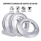 Base Giratoria Redonda Acero 23 cm Gris
