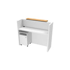 Mesón De Recepción Cerrado Con Mueble De Apoyo 136x46x112cm