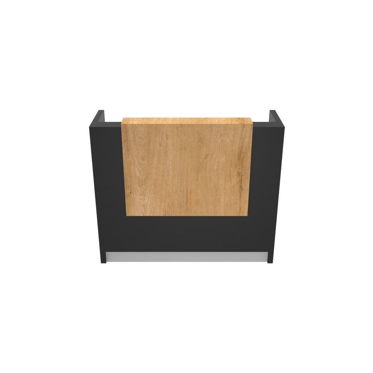 Mesón De Recepción Cerrado Con Mueble De Apoyo 136x46x112cm