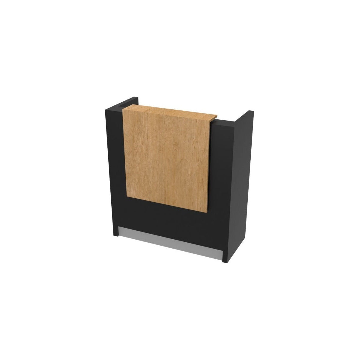 Mesón De Recepción Cerrado Con Mueble De Apoyo 106x46x112cm