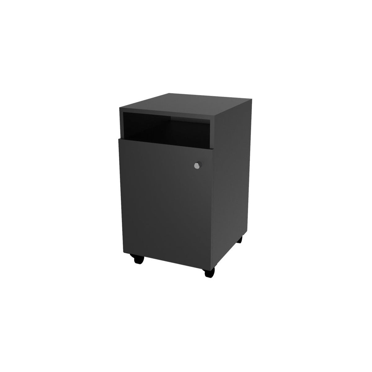 Mesón De Recepción Cerrado Con Mueble De Apoyo 136x46x112cm