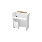 Mesón De Recepción Cerrado Con Mueble De Apoyo 106x46x112cm