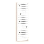 Panel Ranurado De Muro (40x120cm.)  + 9 Ganchos Cromados