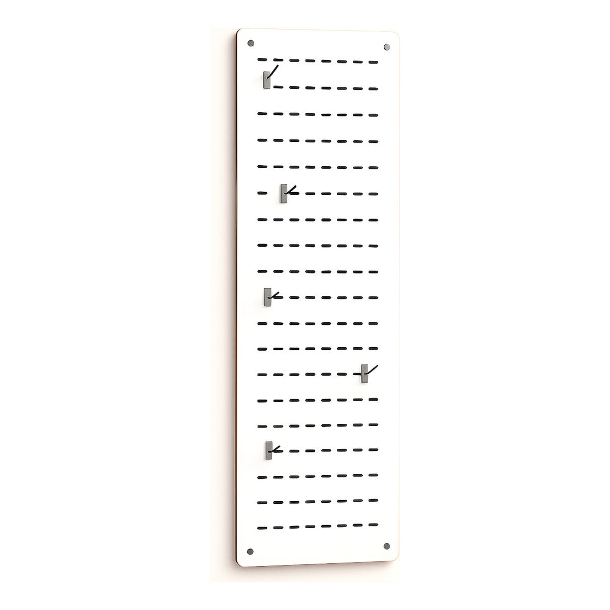 Panel Ranurado De Muro (40x120cm.)  + 9 Ganchos Cromados