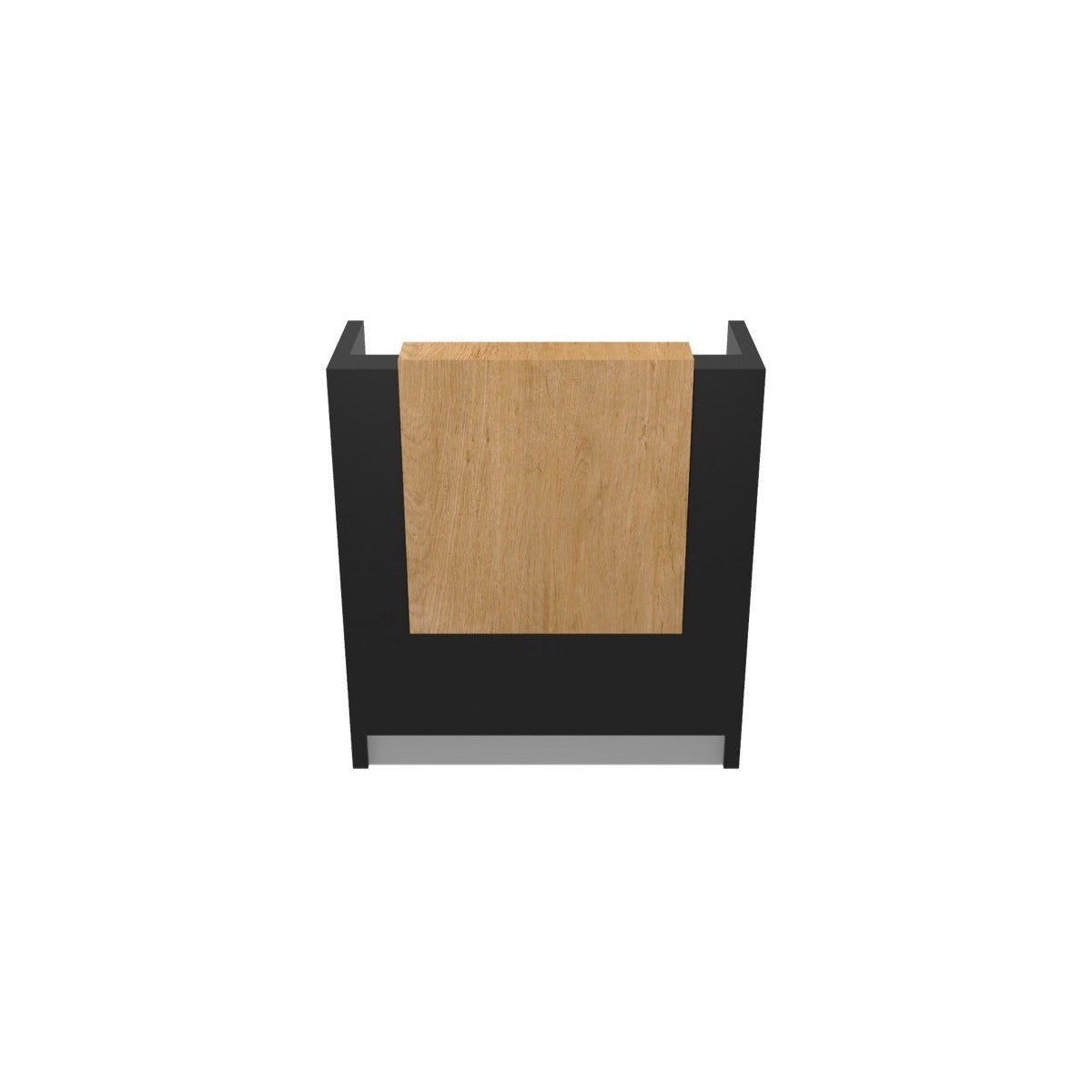Mesón De Recepción Cerrado Con Mueble De Apoyo 106x46x112cm