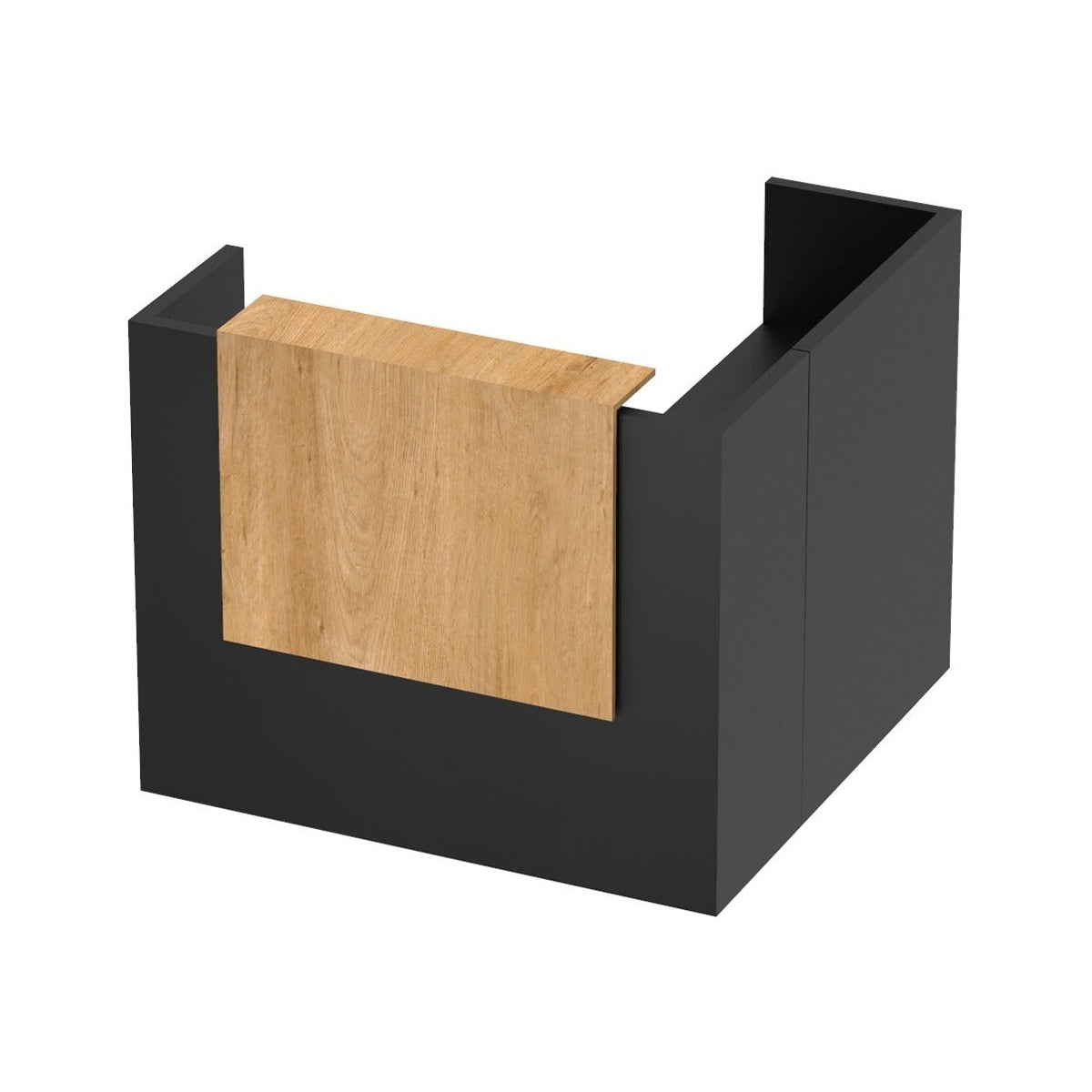 Mesón Recepción L Abierto Con Mueble De Apoyo 136x136x112cm